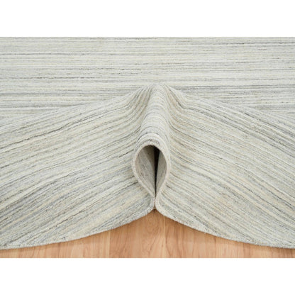 Modern and Contemporary Wool Hand Loomed Rug Ivory No Border 12.1X12.1 -O065000
