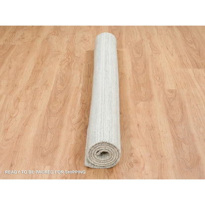 Modern and Contemporary Wool Hand Loomed Rug Ivory No Border 6.2X6.0 -O065010