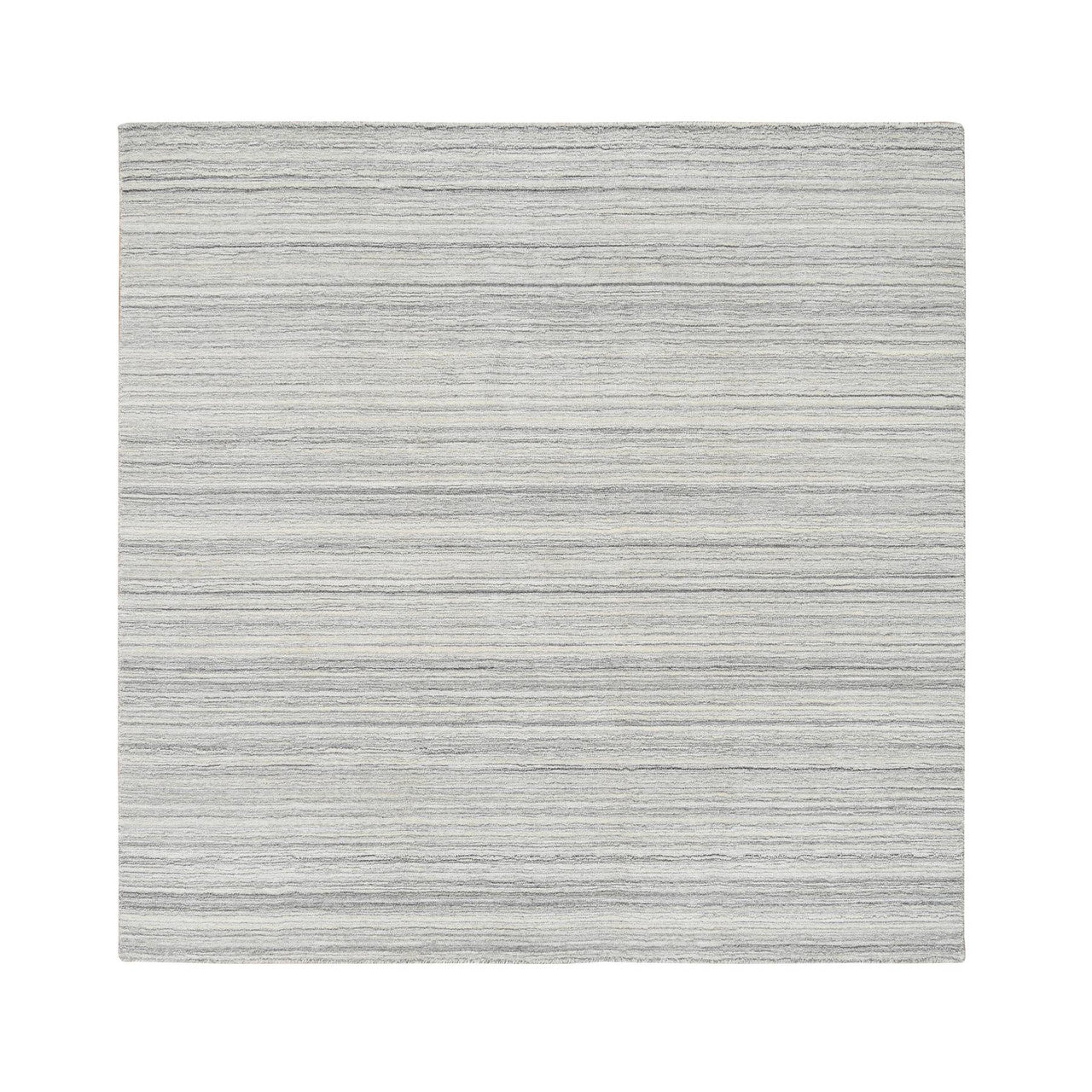 Gray 6'1" x 6'1" Modern and Contemporary Handloom Wool Rug - Sku: O065012