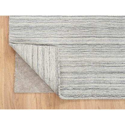 Modern and Contemporary Wool Hand Loomed Rug Grey No Border 6.1X6.1 -O065012