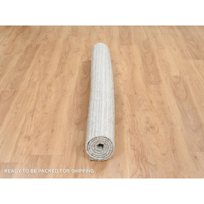 Modern and Contemporary Wool Hand Loomed Rug Grey No Border 6.1X6.1 -O065012