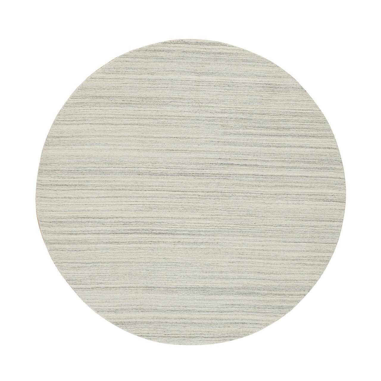 Ivory 6'1" x 6'1" Modern and Contemporary Handloom Wool Rug - Sku: O065014