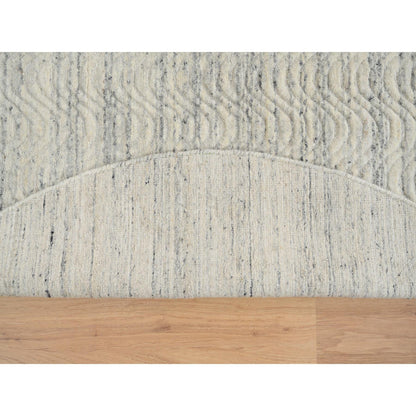 Modern and Contemporary Wool Hand Loomed Rug Beige No Border 5.10X5.10 -O065024