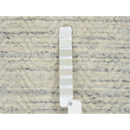 Modern and Contemporary Wool Hand Loomed Rug Beige No Border 5.10X5.10 -O065024