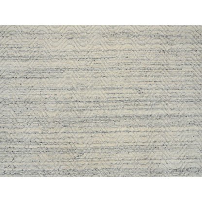 Modern and Contemporary Wool Hand Loomed Rug Beige No Border 5.10X5.10 -O065024