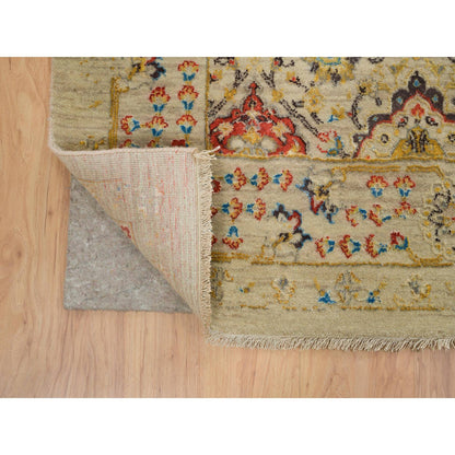 Transitional Wool & Silk Hand Knotted Rug Beige Beige 8.2X10.2 -O065029