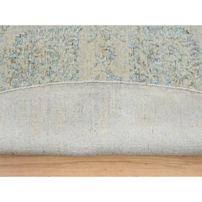 Transitional Wool & Silk Hand Loomed Rug Grey No Border 12.0X12.0 -O065032