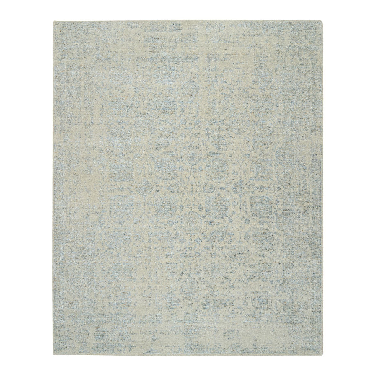 Gray 8'1" x 10'0" Transitional Handloom Wool/Silk Rug - Sku: O065034