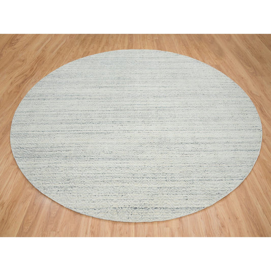 Modern and Contemporary Wool Hand Loomed Rug Beige No Border 11.9X11.9 -O065038