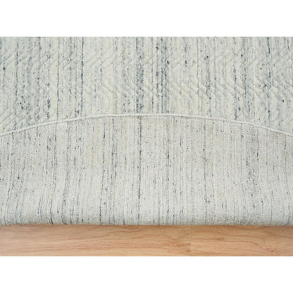 Modern and Contemporary Wool Hand Loomed Rug Beige No Border 11.9X11.9 -O065038