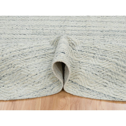 Modern and Contemporary Wool Hand Loomed Rug Beige No Border 11.9X11.9 -O065038