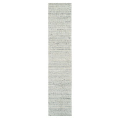 Modern and Contemporary Wool Hand Loomed Rug Beige No Border 2.5X12.0 -O065041