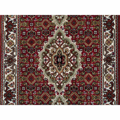 Fine Oriental Wool Hand Knotted Rug Red Ivory 2.0X8.2 -O065096