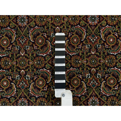 Fine Oriental Wool Hand Knotted Rug Black Red 4.0X6.5 -O065120