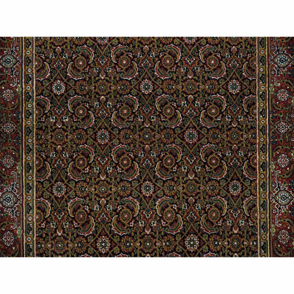Fine Oriental Wool Hand Knotted Rug Black Red 4.0X6.5 -O065120