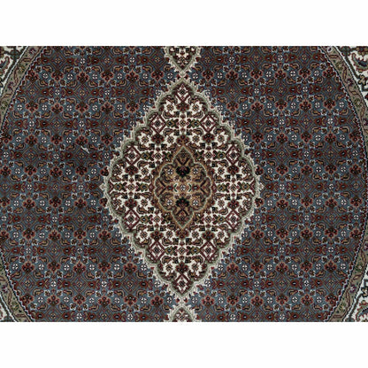 Fine Oriental Wool Hand Knotted Rug Grey No Border 5.0X5.0 -O065121