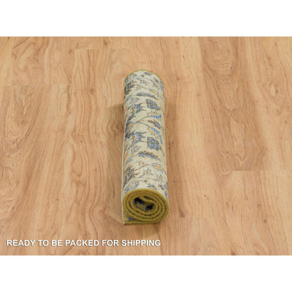 Transitional Wool & Silk Hand Knotted Rug Brown No Border 2.0X3.1 -O065132