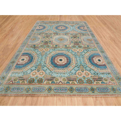 Mamluk Wool & Silk Hand Knotted Rug Brown Brown 9.9X14.0 -O065135
