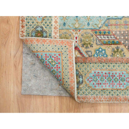 Mamluk Wool & Silk Hand Knotted Rug Brown Brown 9.9X14.0 -O065135