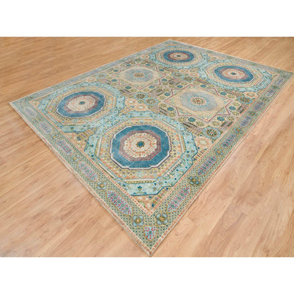 Mamluk Wool & Silk Hand Knotted Rug Brown Brown 9.0X12.1 -O065138