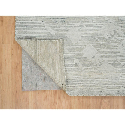 Modern and Contemporary Wool Hand Knotted Rug Grey No Border 6.1X6.2 -O065156