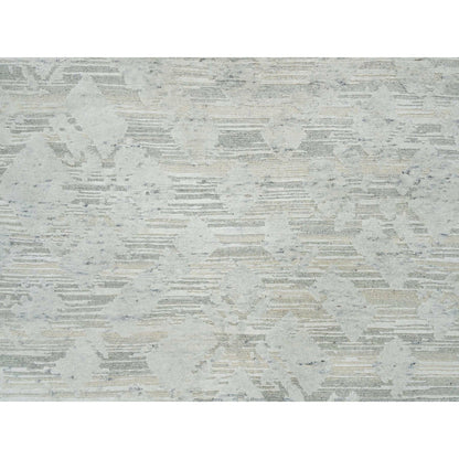 Modern and Contemporary Wool Hand Knotted Rug Grey No Border 6.1X6.2 -O065156