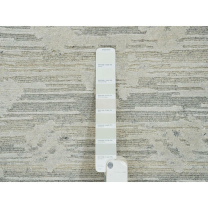 Modern and Contemporary Wool Hand Knotted Rug Grey No Border 2.6X18.2 -O065158