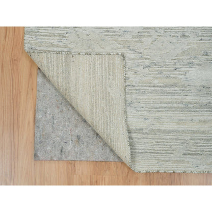 Modern and Contemporary Wool Hand Knotted Rug Grey No Border 2.6X25.10 -O065159