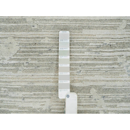 Modern and Contemporary Wool Hand Knotted Rug Grey No Border 2.6X25.10 -O065159