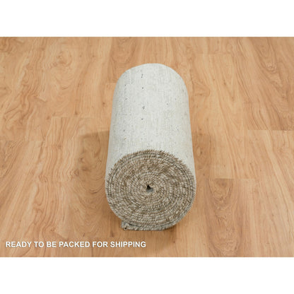 Modern and Contemporary Wool Hand Knotted Rug Grey No Border 2.6X25.10 -O065159