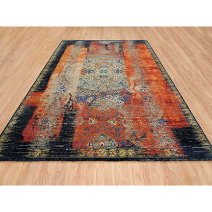 Transitional Wool Hand Knotted Rug Red No Border 9.2X12.1 -O065170