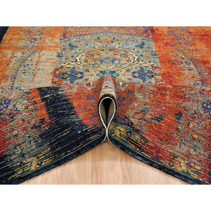 Transitional Wool Hand Knotted Rug Red No Border 9.0X12.1 -O065171
