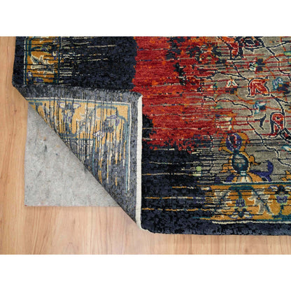 Transitional Wool Hand Knotted Rug Red No Border 12.0X15.1 -O065176