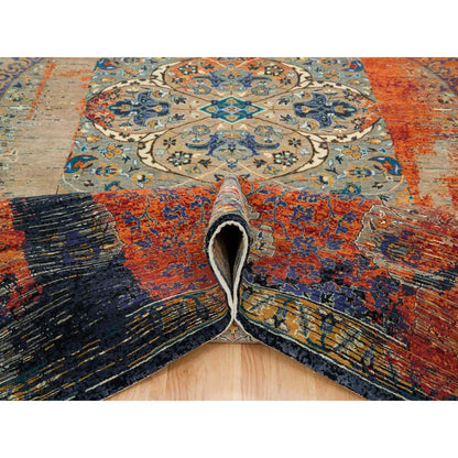 Transitional Wool Hand Knotted Rug Red No Border 12.0X15.1 -O065176