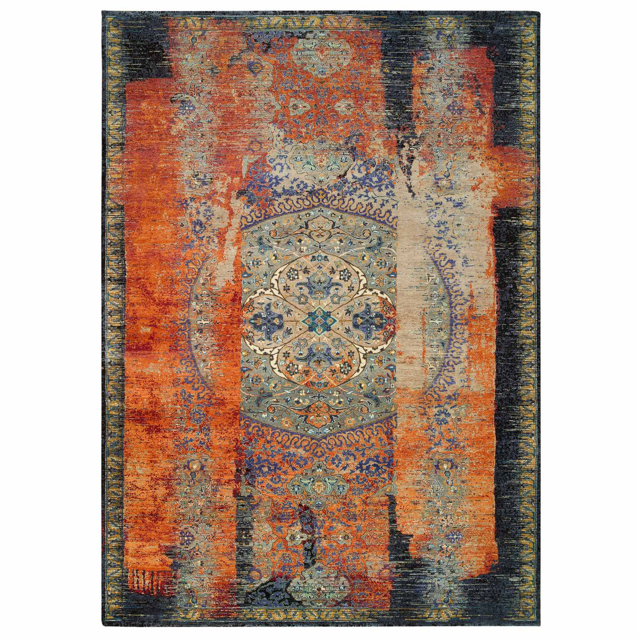Transitional Wool Hand Knotted Rug Red No Border 10.2X14.3 -O065177
