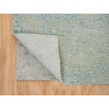 Modern and Contemporary Wool & Silk Hand Loomed Rug Grey No Border 2.6X12.0 -O065193