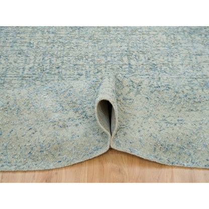 Modern and Contemporary Wool & Silk Hand Loomed Rug Grey No Border 9.10X9.10 -O065200