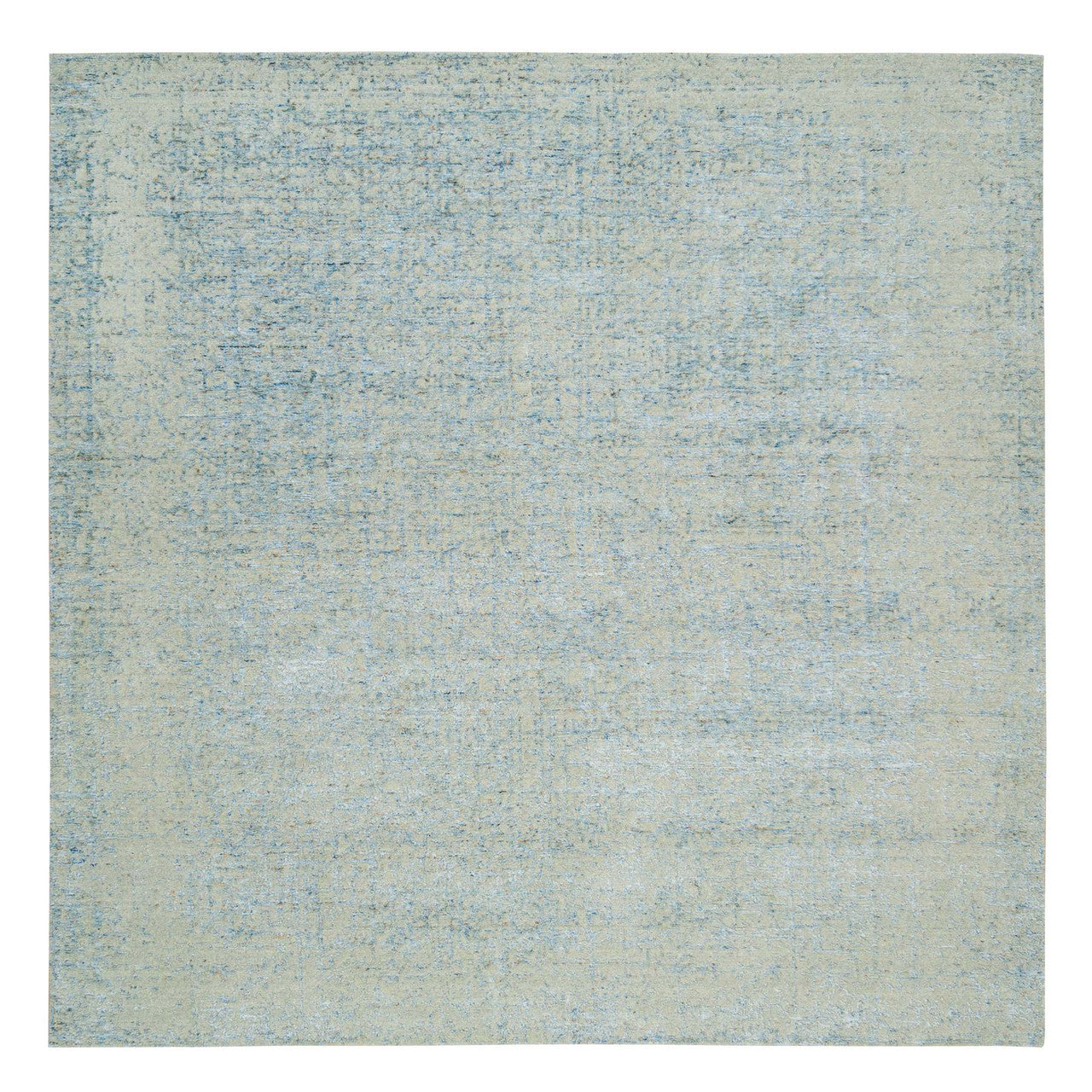 Gray 10'0" x 10'0" Modern and Contemporary Handloom Wool/Silk Rug - Sku: O065213