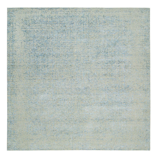 Modern and Contemporary Wool & Silk Hand Loomed Rug Grey No Border 10.0X10.0 -O065213