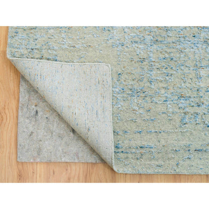 Modern and Contemporary Wool & Silk Hand Loomed Rug Grey No Border 10.0X10.0 -O065213