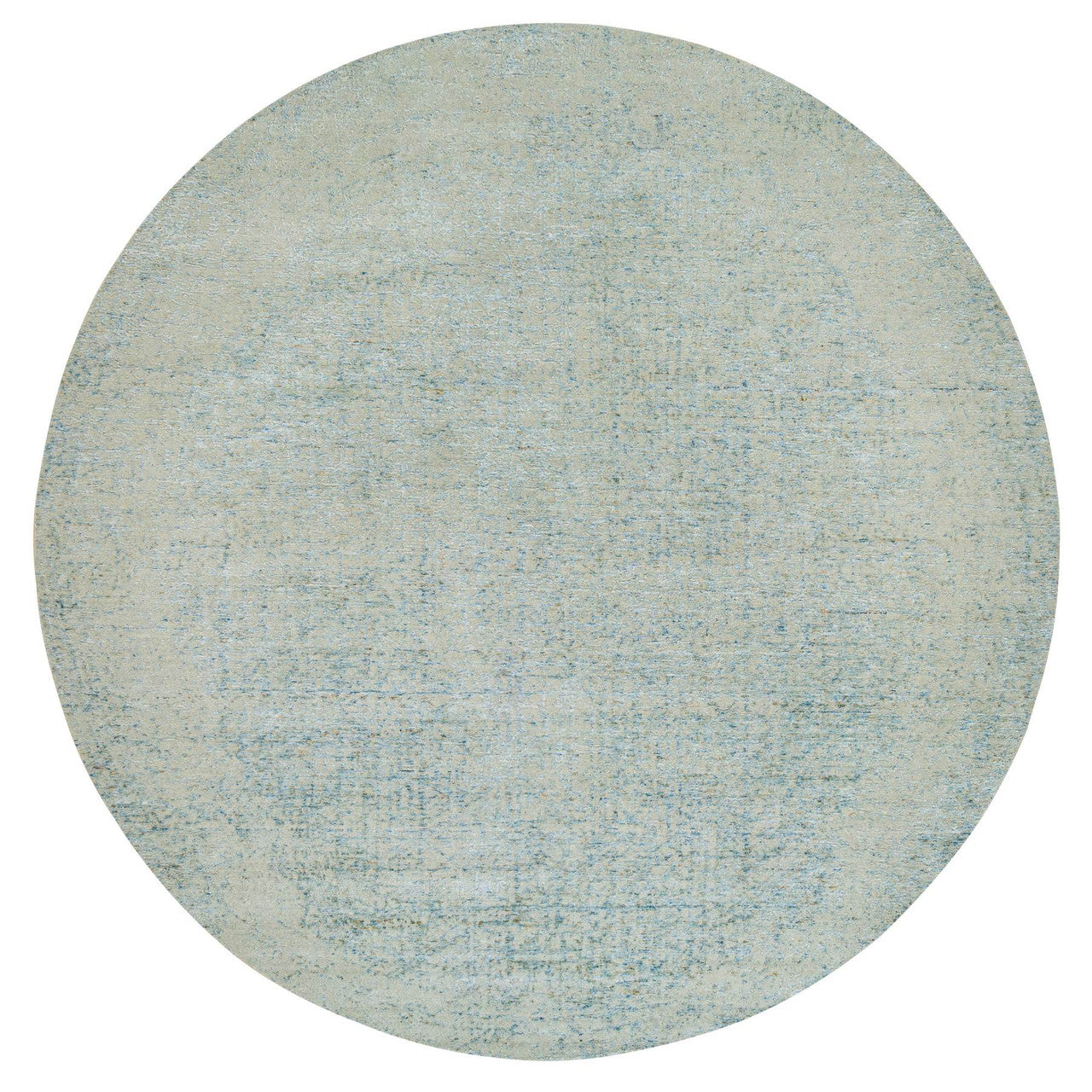 Gray 11'10" x 11'10" Modern and Contemporary Handloom Wool/Silk Rug - Sku: O065222