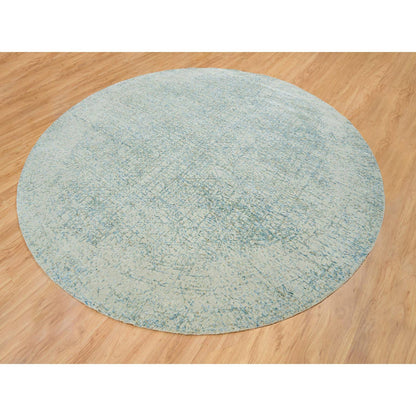 Modern and Contemporary Wool & Silk Hand Loomed Rug Grey No Border 11.10X11.10 -O065222