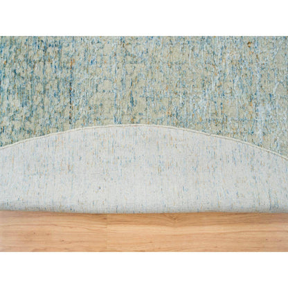 Modern and Contemporary Wool & Silk Hand Loomed Rug Grey No Border 11.10X11.10 -O065222