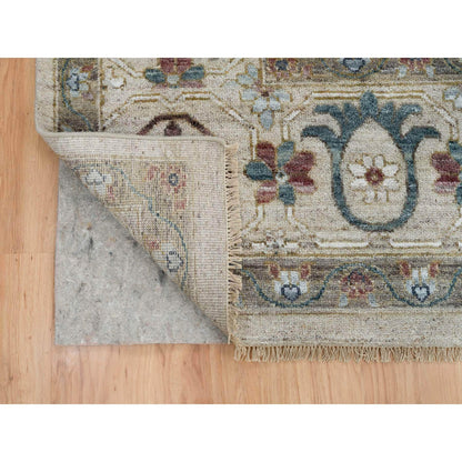 Tribal & Geometric Wool Hand Knotted Rug Ivory Ivory 11.10X15.2 -O065225