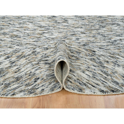 Modern and Contemporary Wool Hand Loomed Rug Beige No Border 8.0X8.0 -O065226