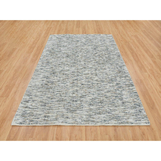 Modern and Contemporary Wool Hand Loomed Rug Beige No Border 6.3X9.1 -O065227