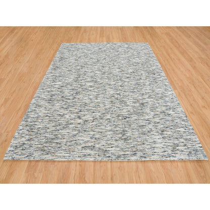 Modern and Contemporary Wool Hand Loomed Rug Beige No Border 8.2X10.0 -O065234