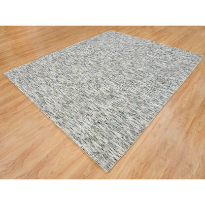Modern and Contemporary Wool Hand Loomed Rug Beige No Border 8.2X10.0 -O065234