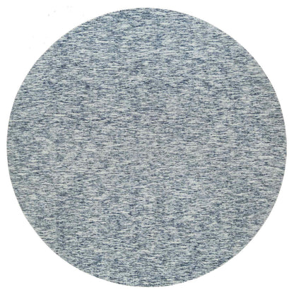 Modern and Contemporary Wool Hand Loomed Rug Blue No Border 12.0X12.0 -O065239