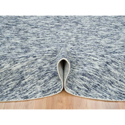 Modern and Contemporary Wool Hand Loomed Rug Blue No Border 12.0X12.0 -O065239